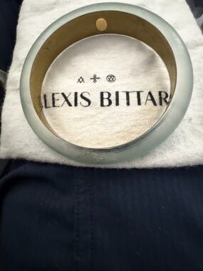 Alexis Bittar Frosted Seafoam Lucite Bangle